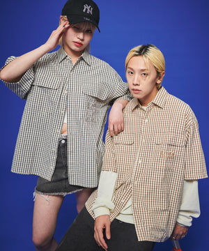 ホワイトチェック1 ベージュチェック1 