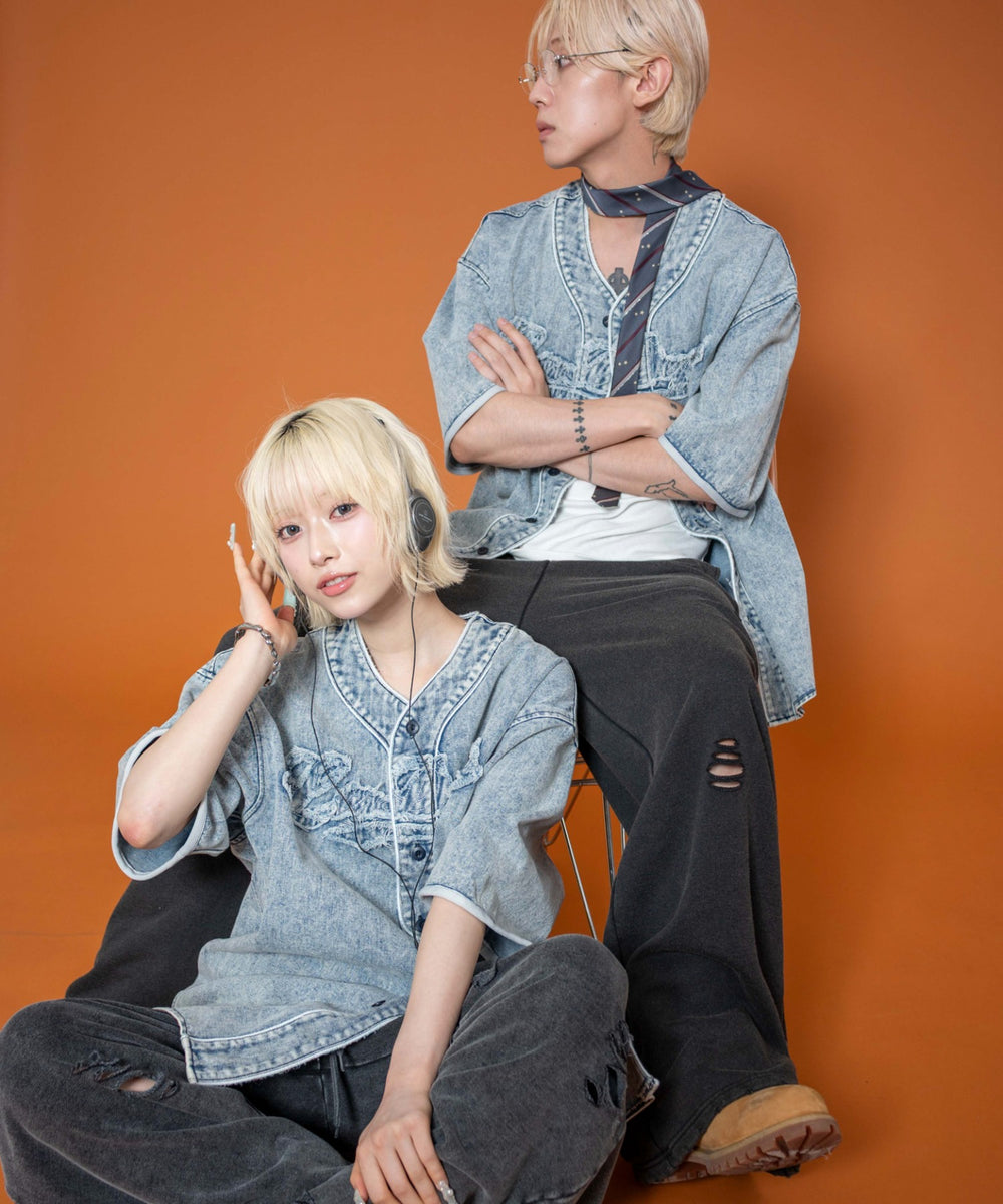 ベースボールデニムグラフィックシャツ（SS）