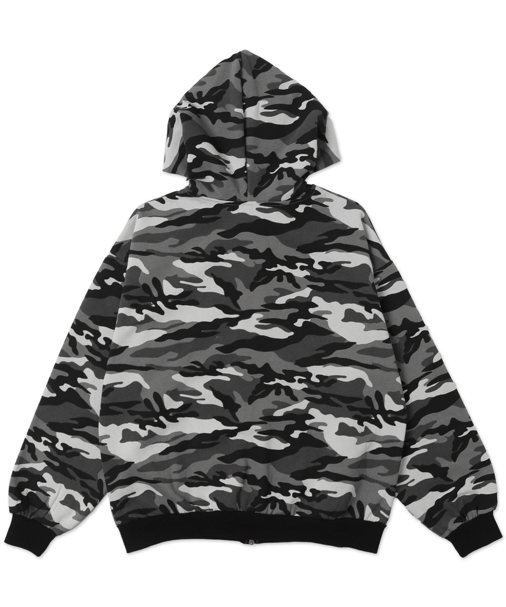 カモフラグラフィックZIPパーカー