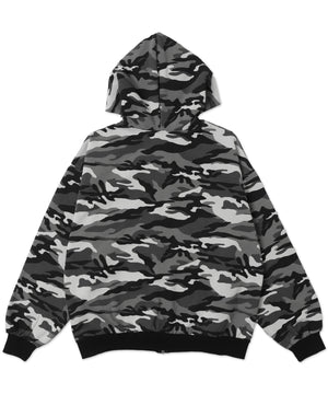カモフラグラフィックZIPパーカー