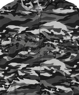 カモフラグラフィックZIPパーカー