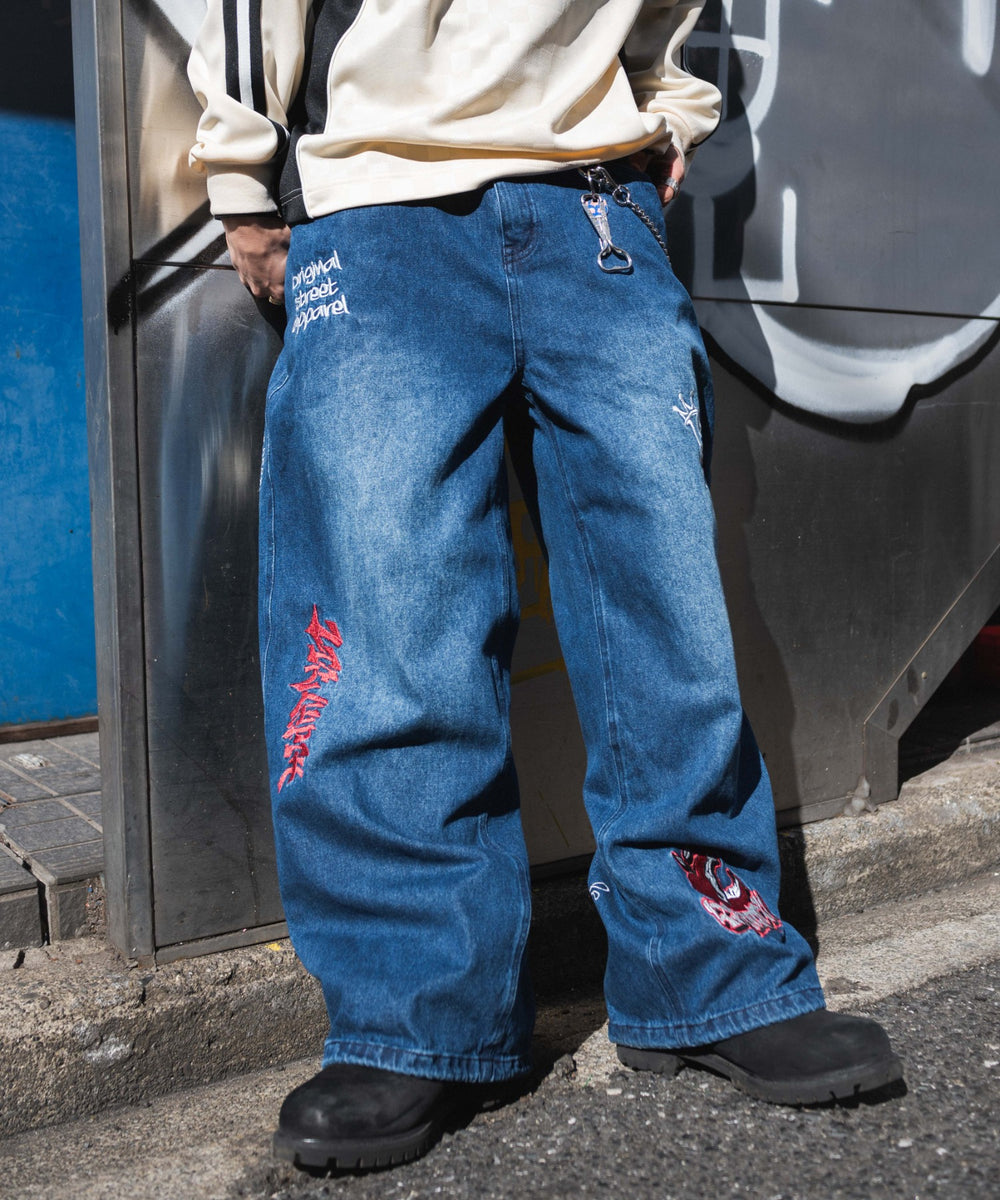 デニム中濃加工　モデル:180cm L着用