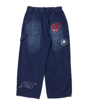 グラフィックデニムパンツ