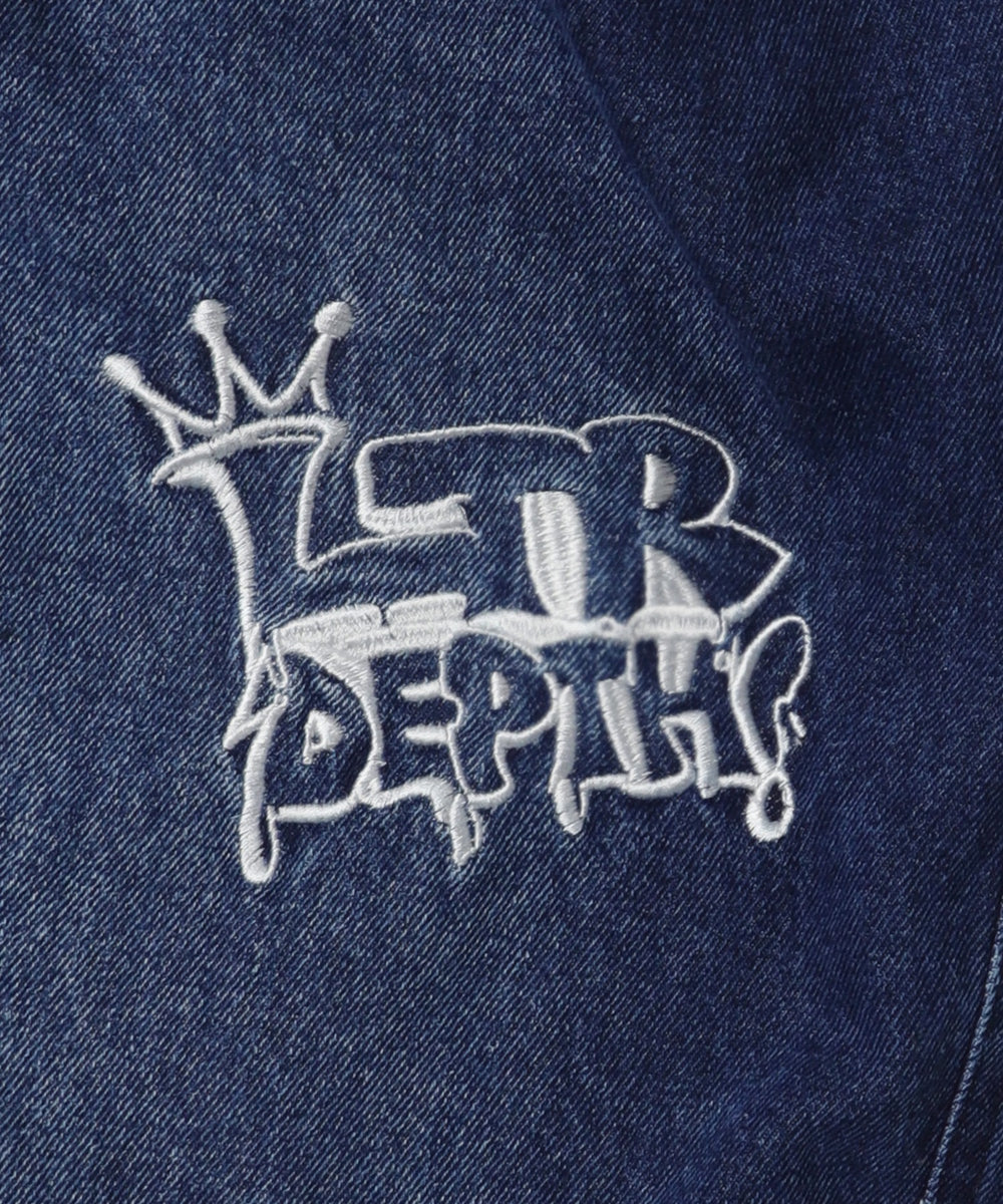 グラフィックデニムパンツ