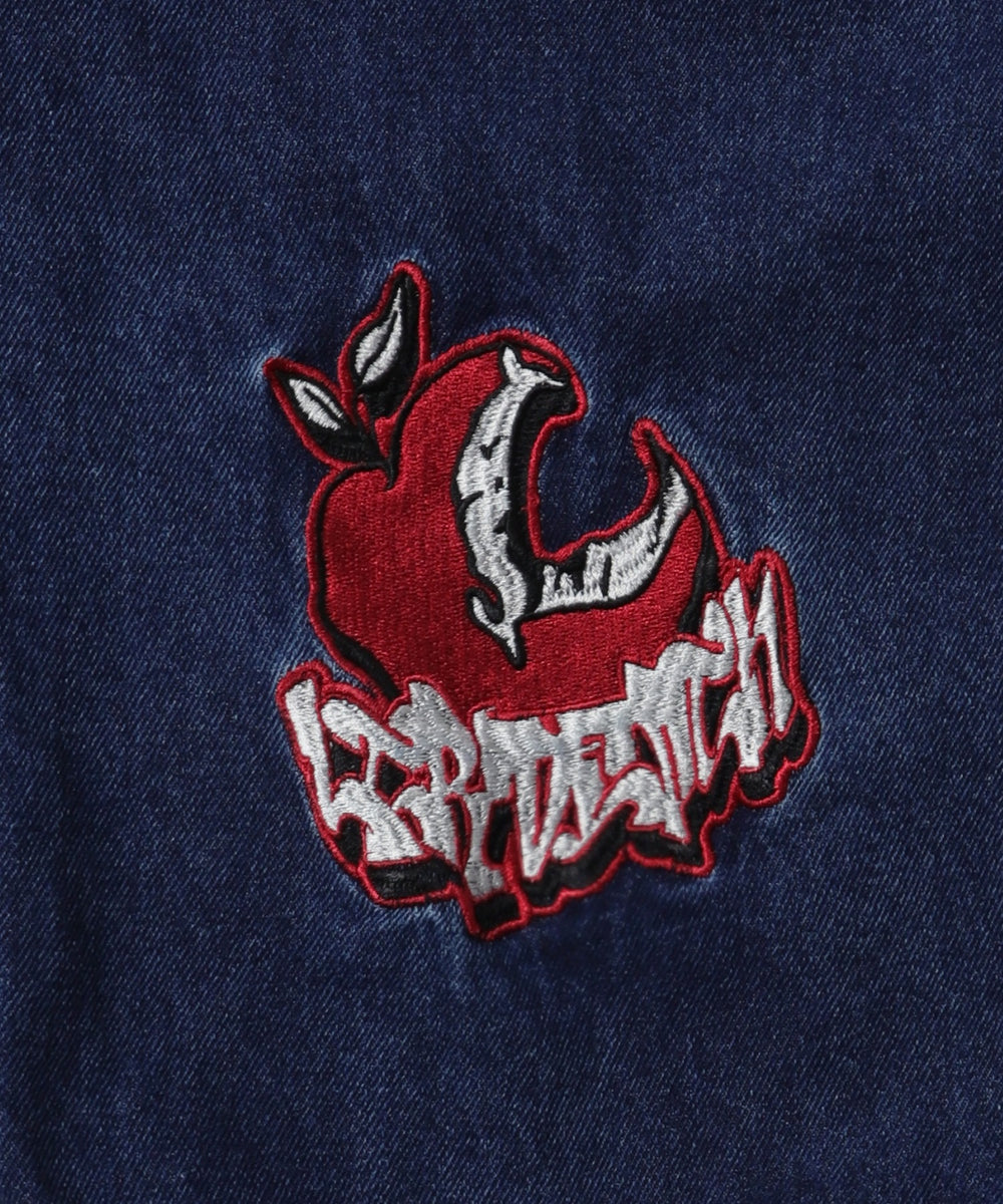 グラフィックデニムパンツ