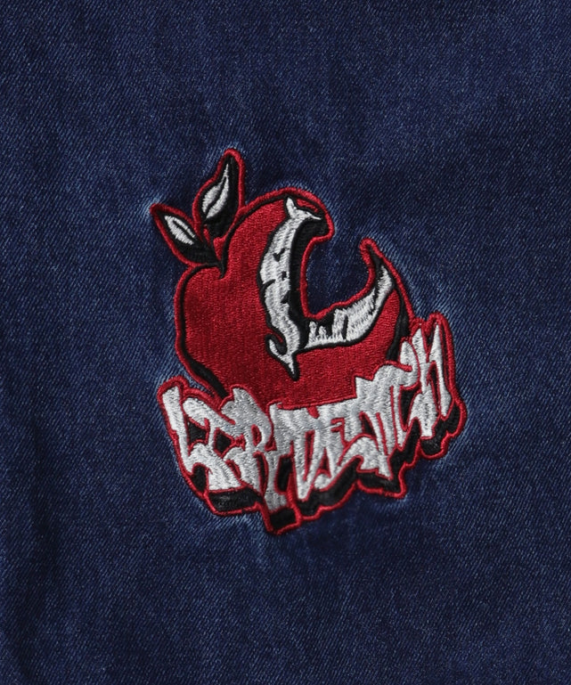 グラフィックデニムパンツ