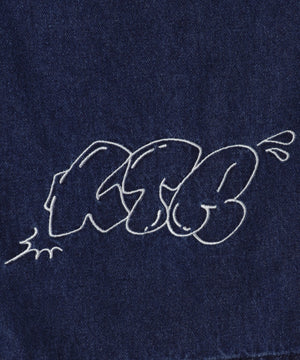 グラフィックデニムパンツ