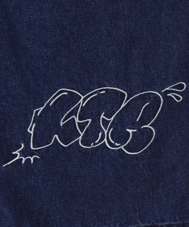 グラフィックデニムパンツ