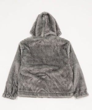 ファーフードロゴブルゾン