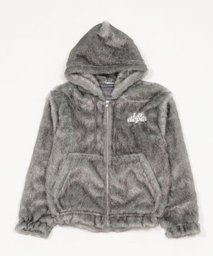 ファーフードロゴブルゾン