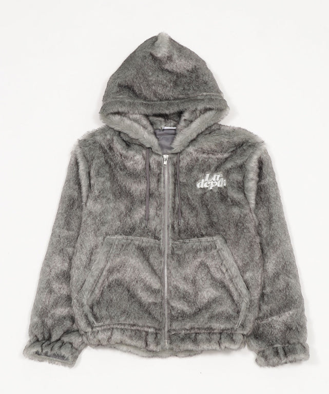 ファーフードロゴブルゾン