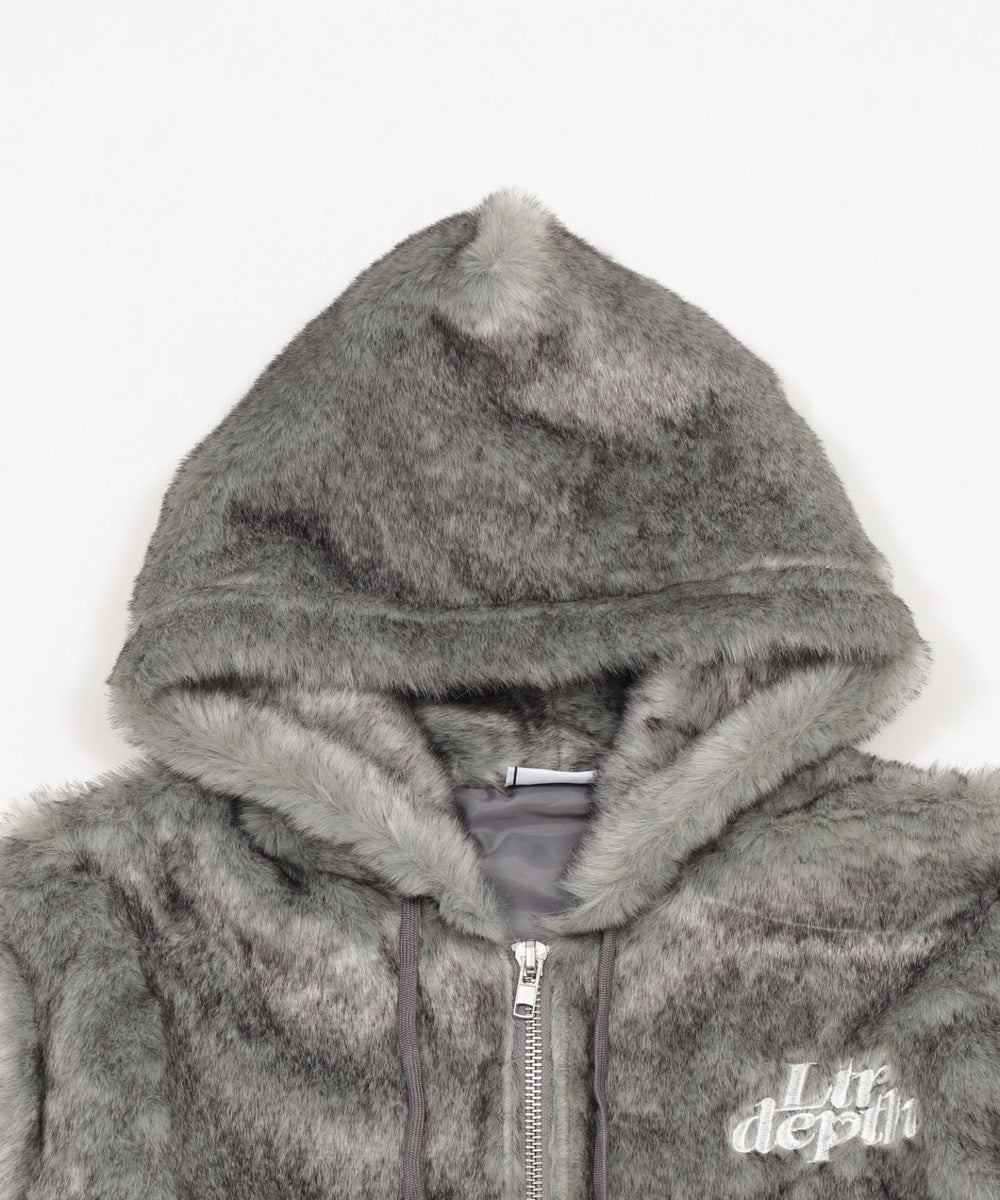 ファーフードロゴブルゾン