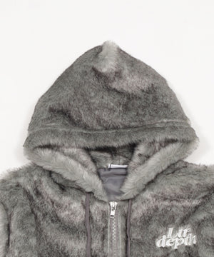 ファーフードロゴブルゾン