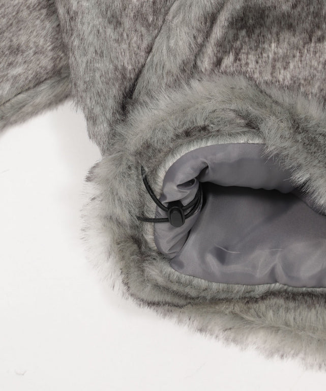 ファーフードロゴブルゾン