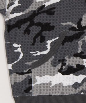 ワッフルグラフィックカットZIPパーカー