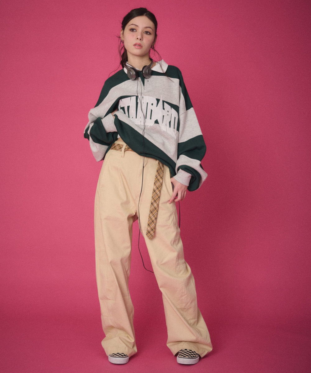 ベージュ　モデル：163cm Mサイズ着用