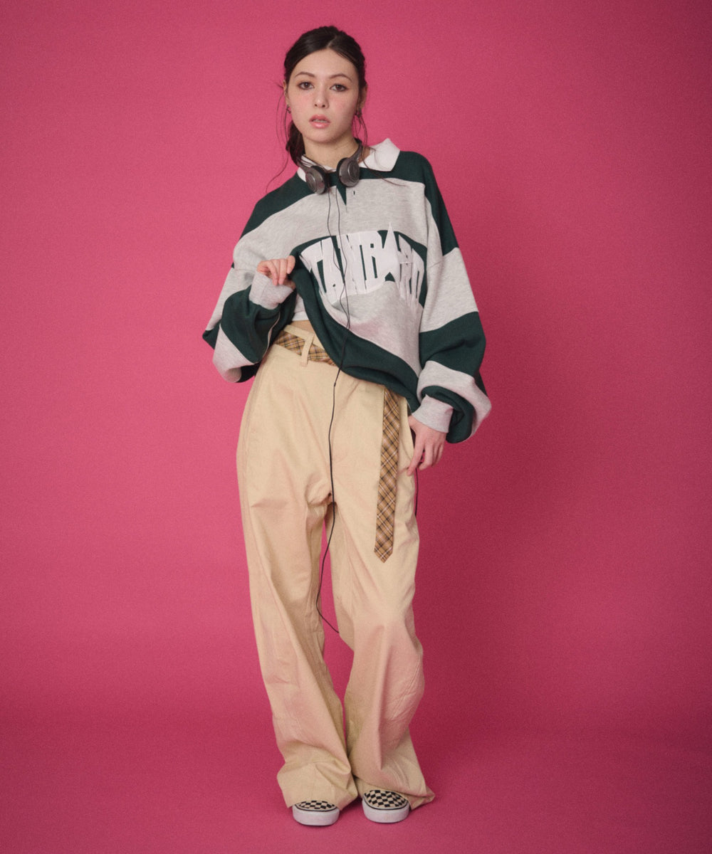 ベージュ　モデル：163cm Mサイズ着用