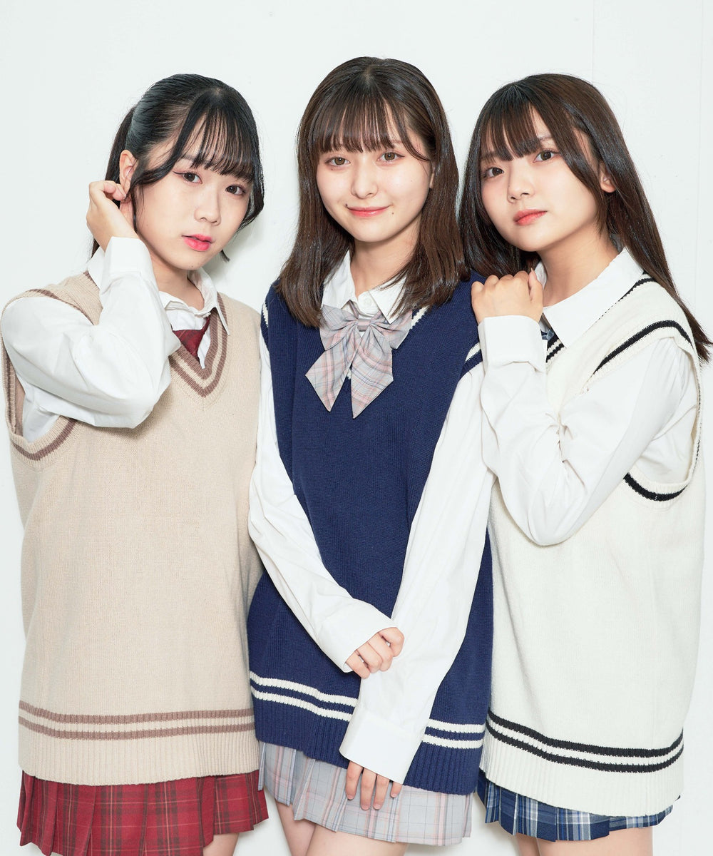 ラインスクールニットベスト