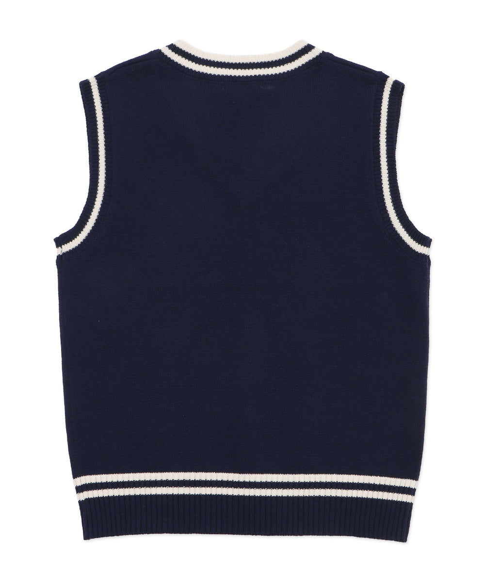 ラインスクールニットベスト