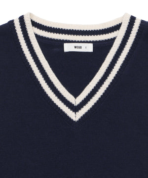 ラインスクールニットベスト