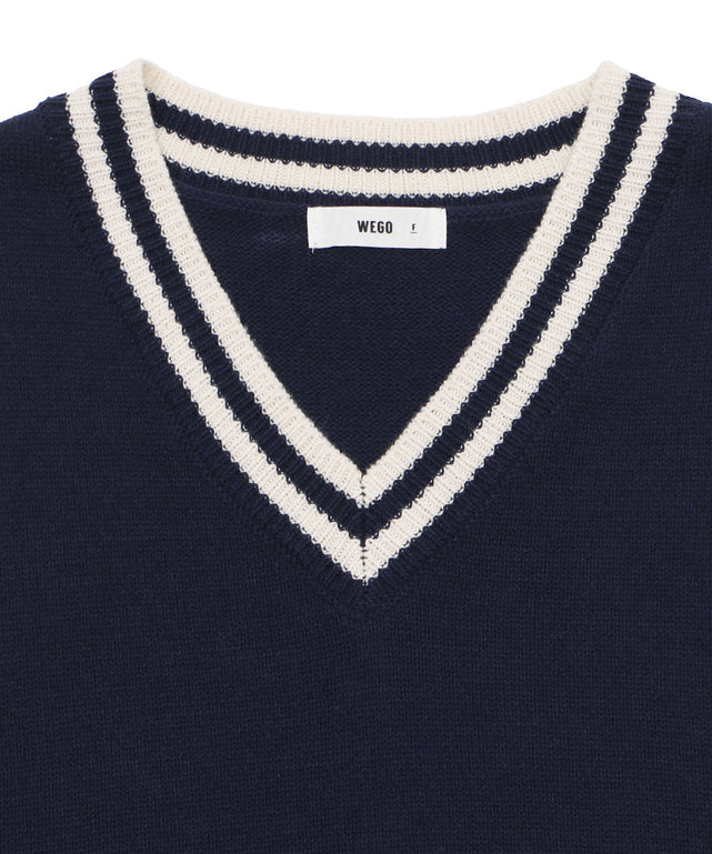 ラインスクールニットベスト