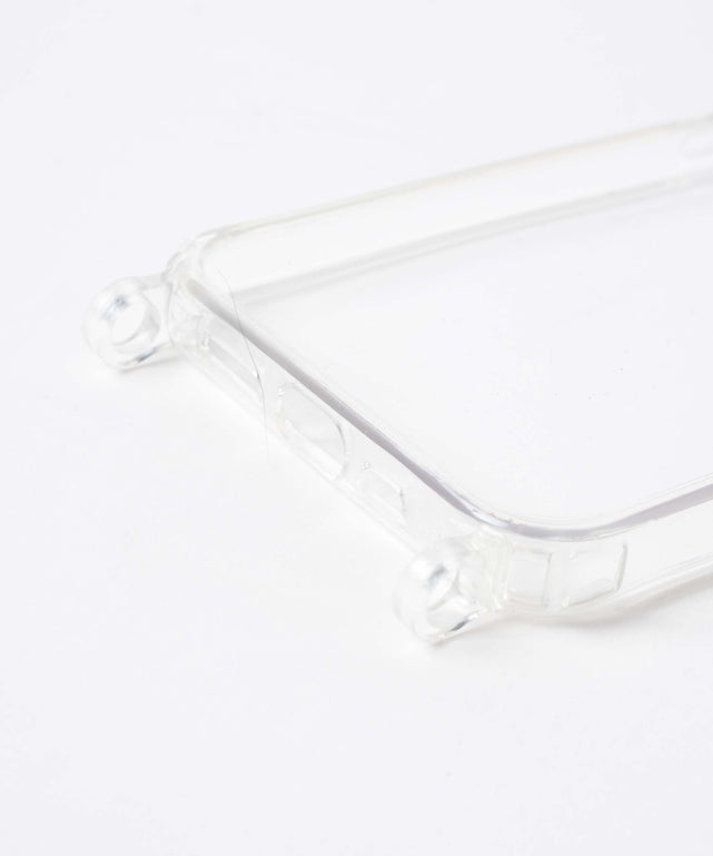 ストラップホール付きクリアiphoneケース