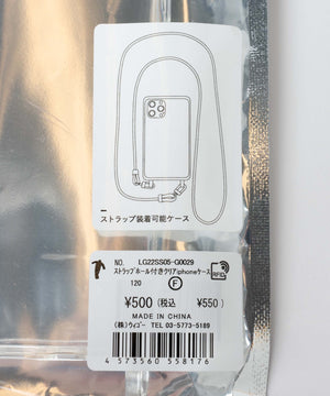 ストラップホール付きクリアiphoneケース