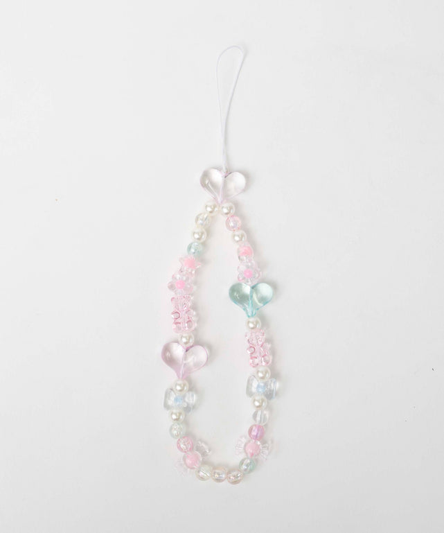 ビーズストラップキーホルダーA