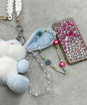 ビーズストラップキーホルダーB