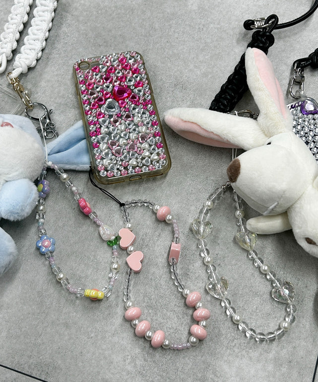 ビーズストラップキーホルダーC