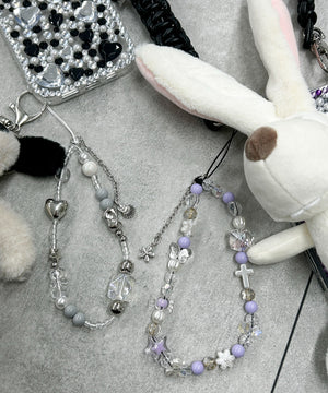 ビーズストラップキーホルダーC