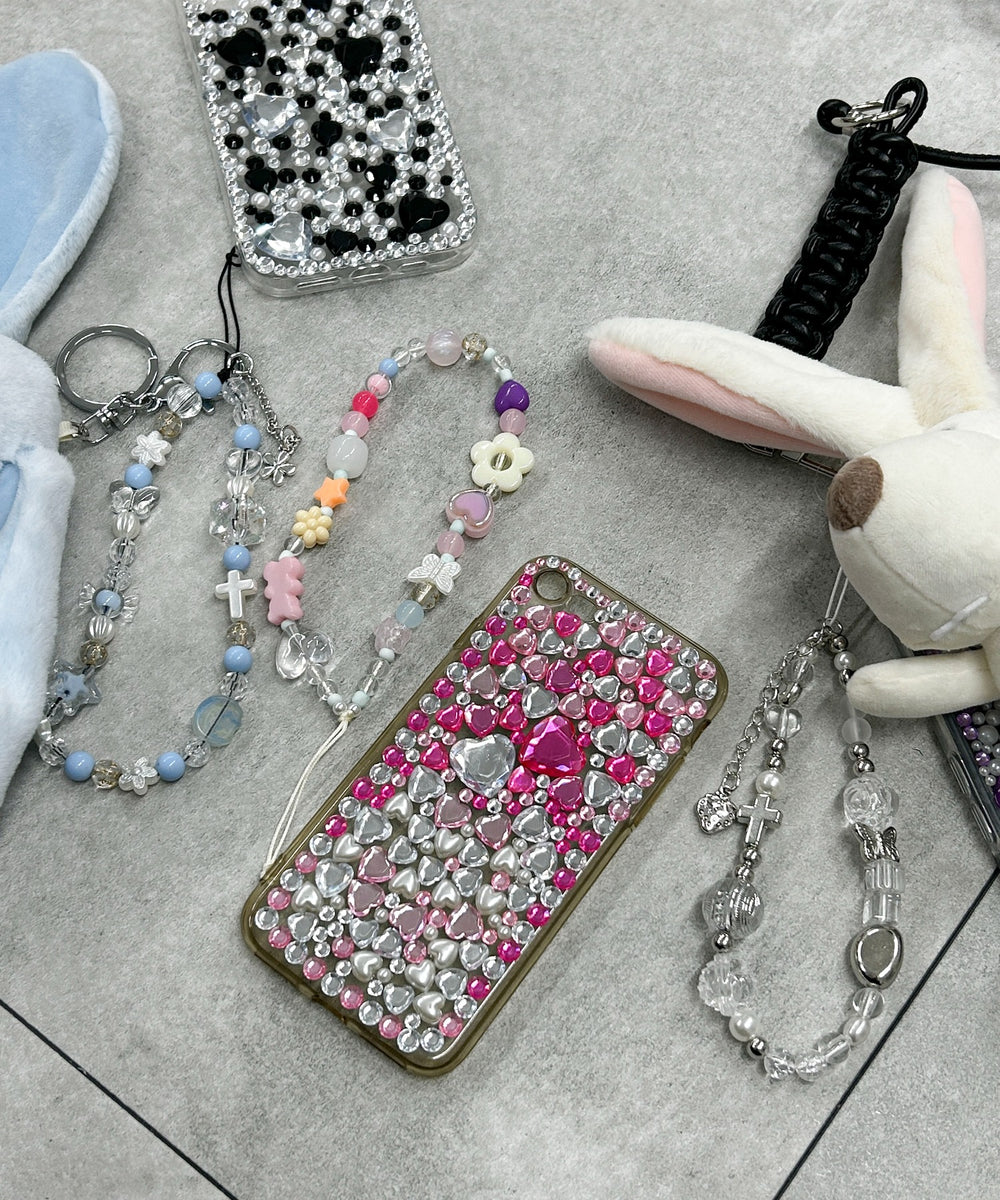 ビーズストラップキーホルダーC