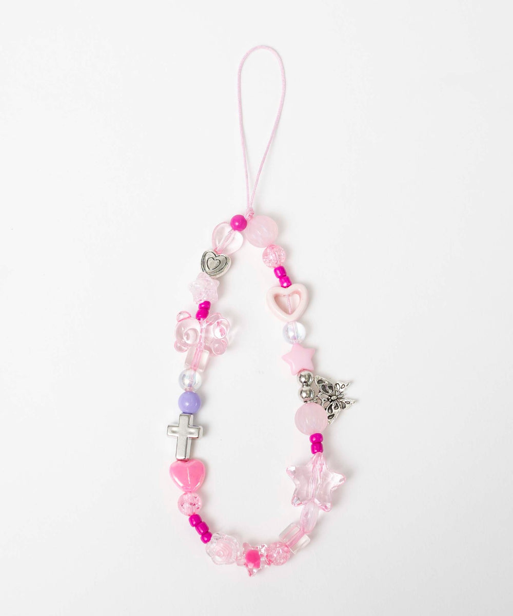 ビーズストラップキーホルダーD