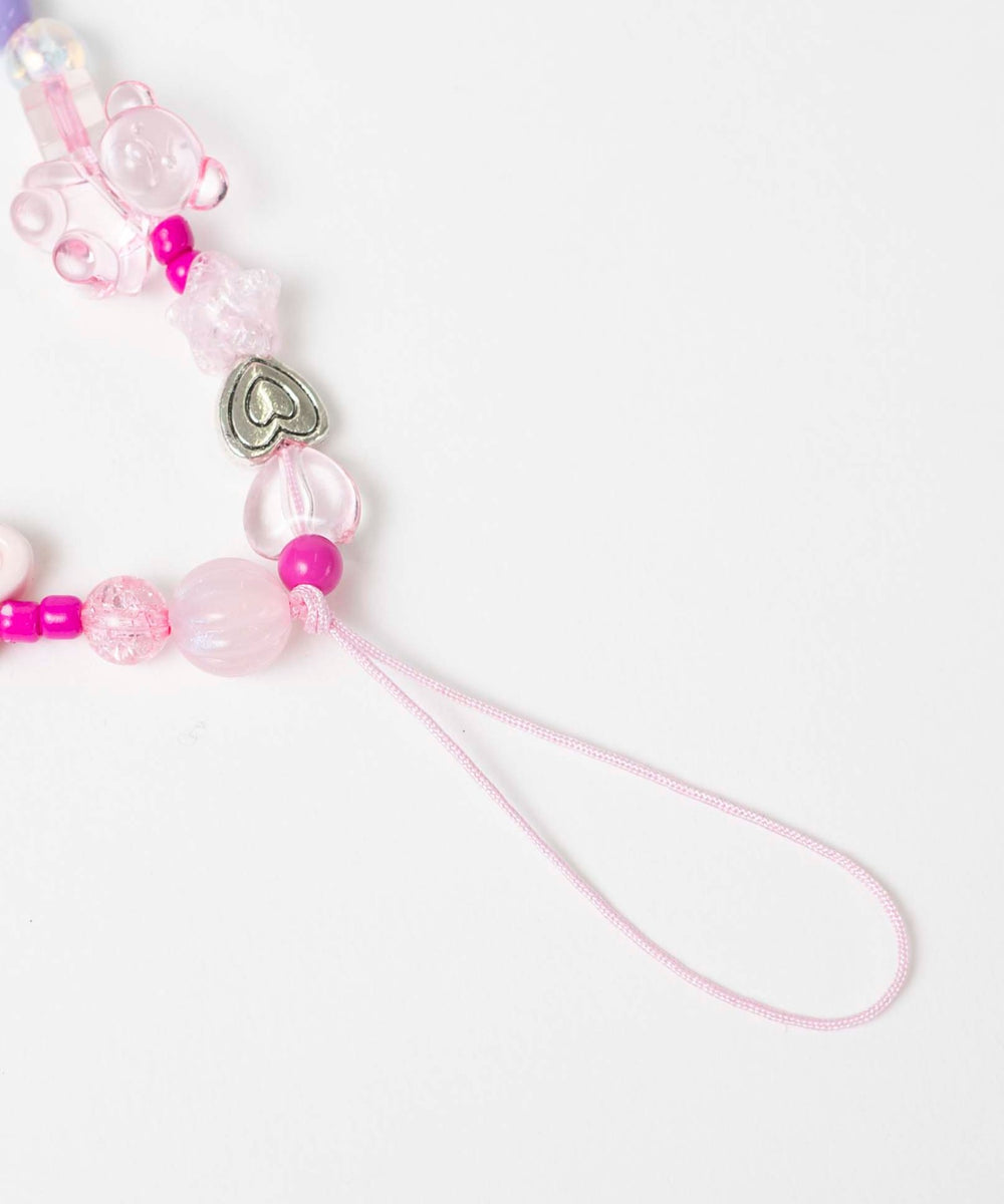 ビーズストラップキーホルダーD