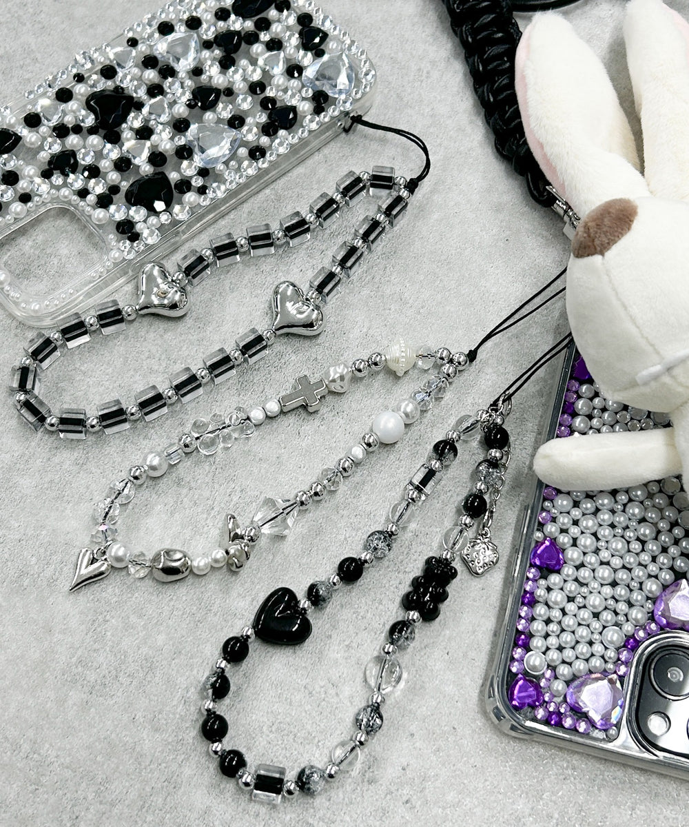 ビーズストラップキーホルダーE