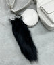 ファーしっぽキーホルダー/ブラック