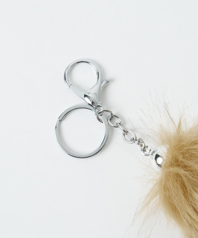 ファーしっぽキーホルダー