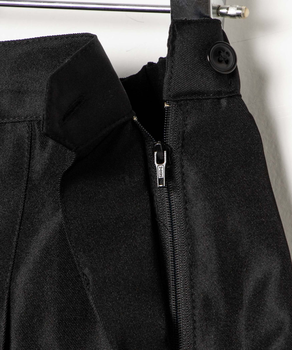 【スクール】ポケット付き無地プリーツスカート