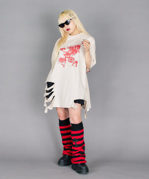 グランジカッティングダメージT