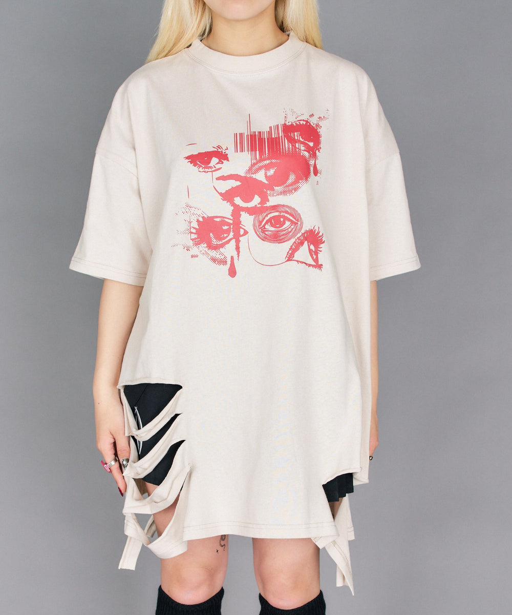 グランジカッティングダメージT