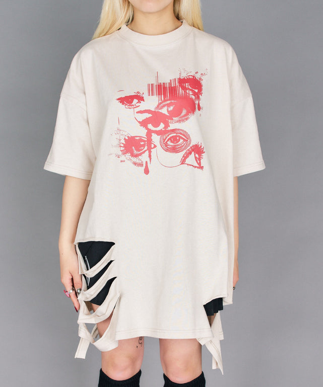 グランジカッティングダメージT