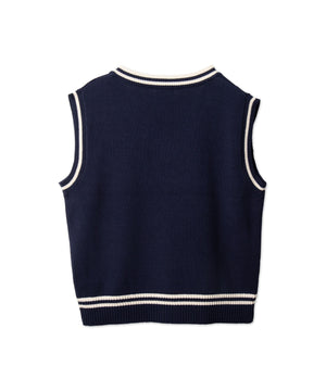 メンズラインスクールニットベスト