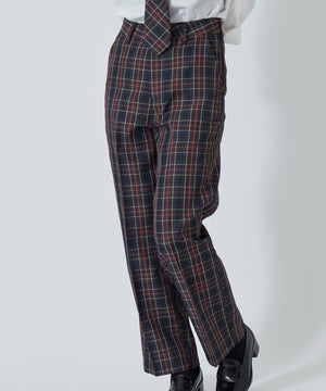 【柄1】ブラックチェック3（レッドポイント）