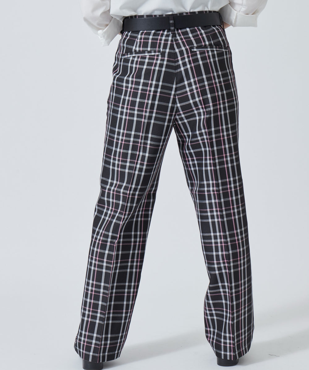 ブラックチェック2（ピンクポイント）モデル：160cm / Lサイズ