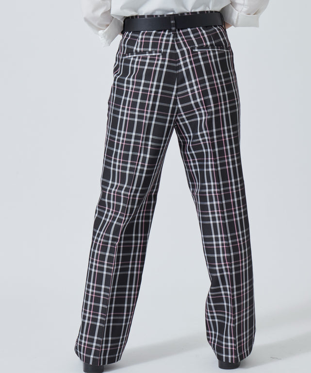 ブラックチェック2（ピンクポイント）モデル：160cm / Lサイズ