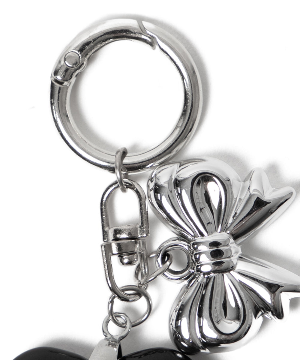 クリアカラーハートキーホルダー