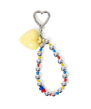 ハートメタルビーズキーホルダー