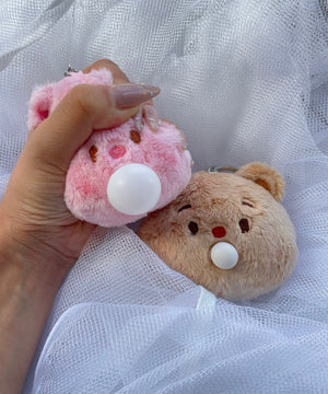 ぷくぷくベアぬいぐるみキーホルダー