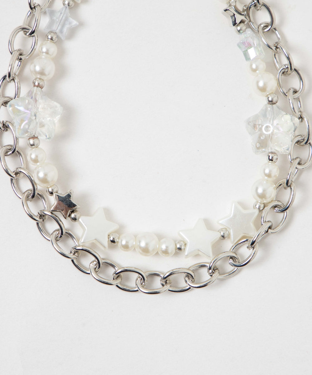 2wayチェーンビーズストラップ