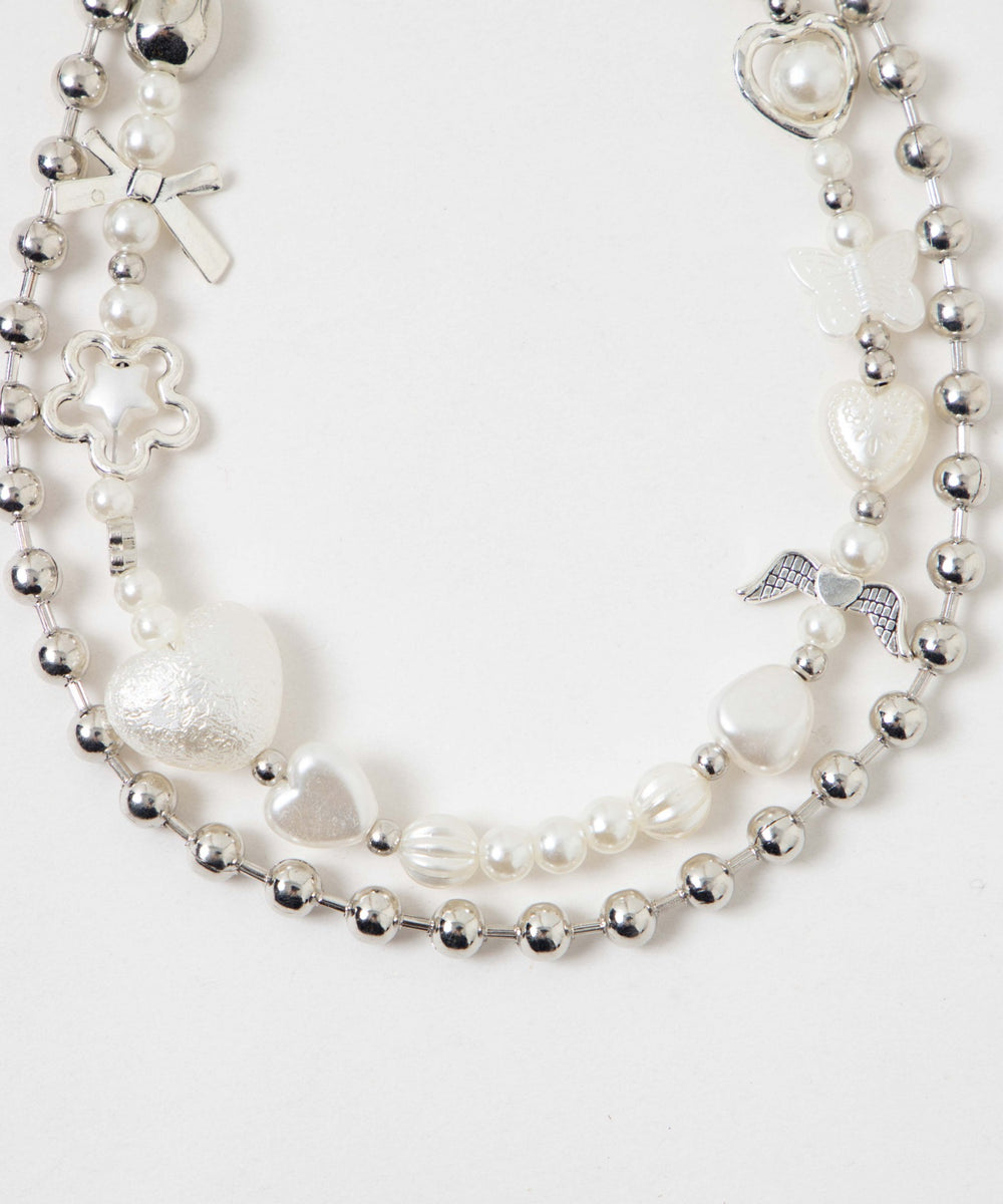 2wayチェーンビーズストラップ